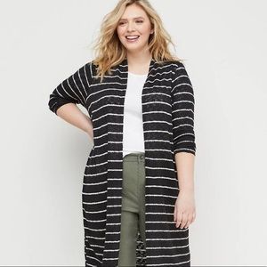 Lane Bryant Striped Duster